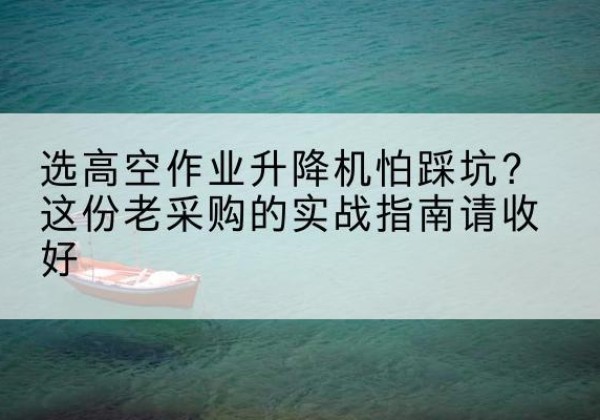 雷波高空作业升降机厂家推荐-选高空作业升降机怕踩坑？这份老采购的实战指南请收好